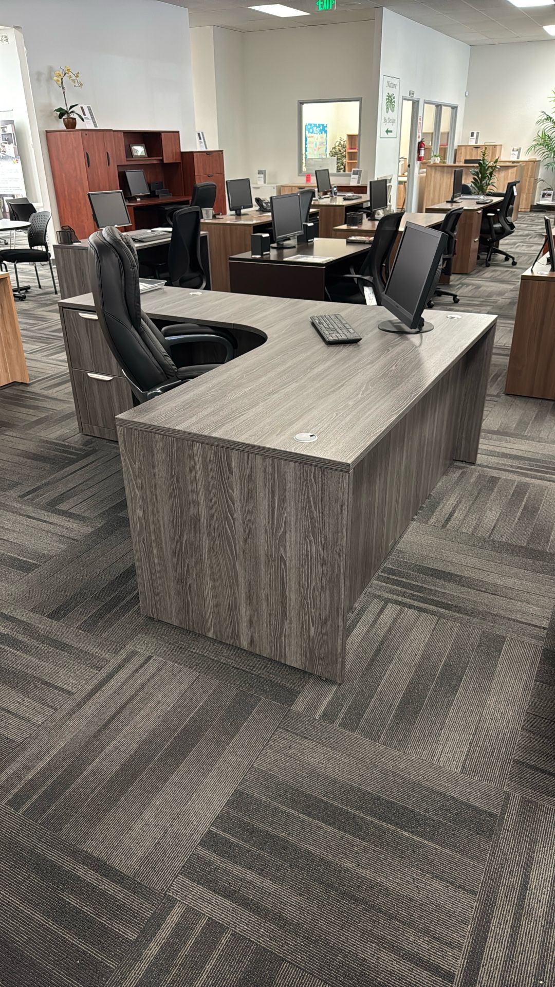 $100 Off | L Shape Office Desk With Inner Curve