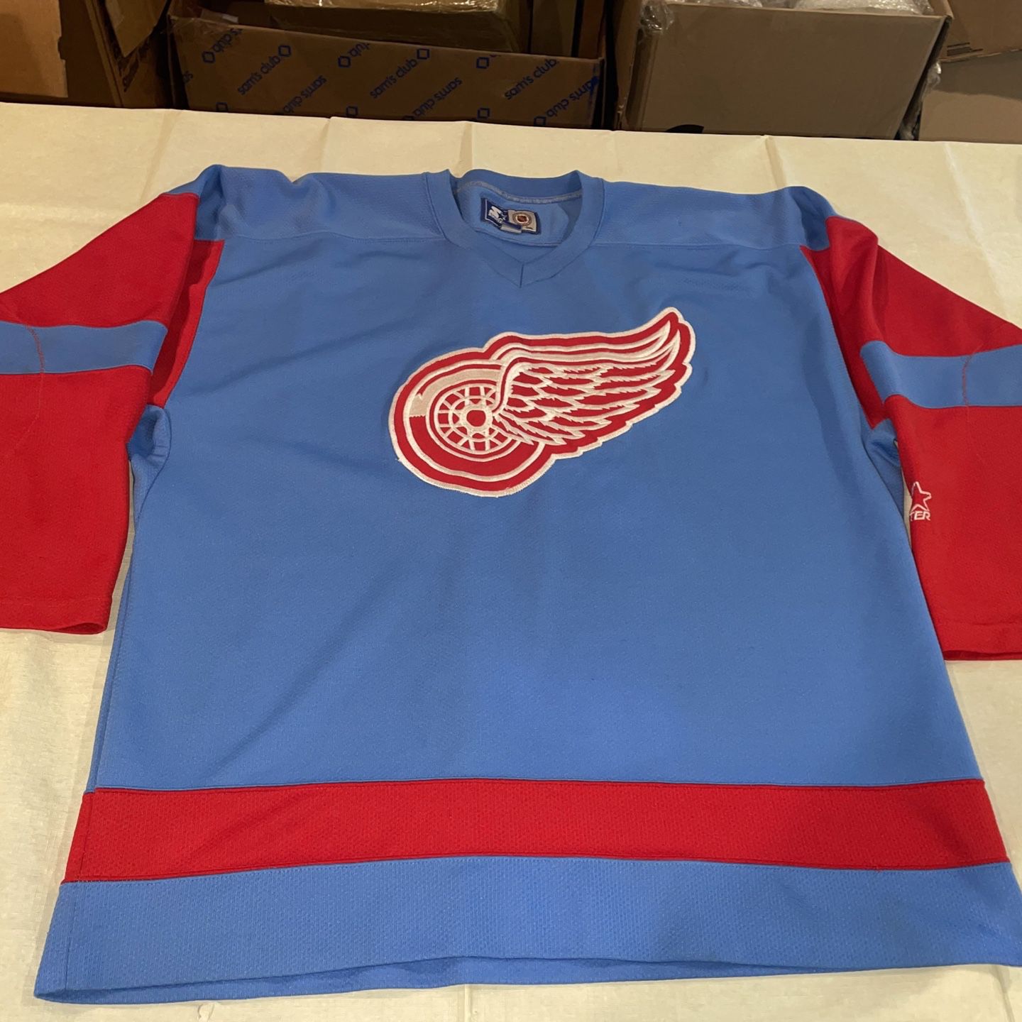 Vintage Detroit Red Wings Starter Fashion Series Blue NHL Hockey Jersey Sz  Large