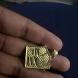 Gold Plated Traphouse Pendant