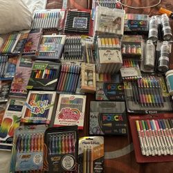 Art Supplies Markers ,pens, Paint 