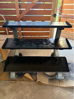 Commercial quality 3 tier dumbbell rack