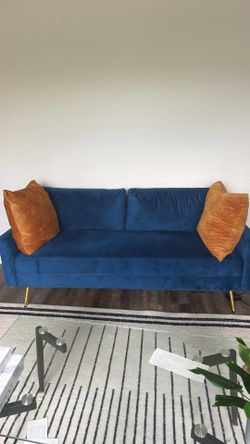 Blue Love Seat - Small Couch