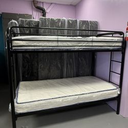 Bunk Bed Frame With Mattress 