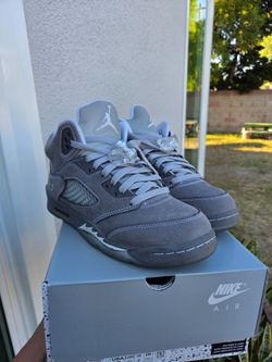 Jordan 5 wolf grey size 7Y