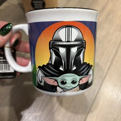 Mandalorian Mug With Coffee 