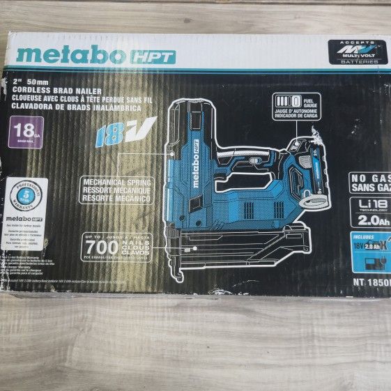 Metabo MultiVolt 2-in 18 -Gauge Cordless Straight Brad Nailer With Battery and charger #4801