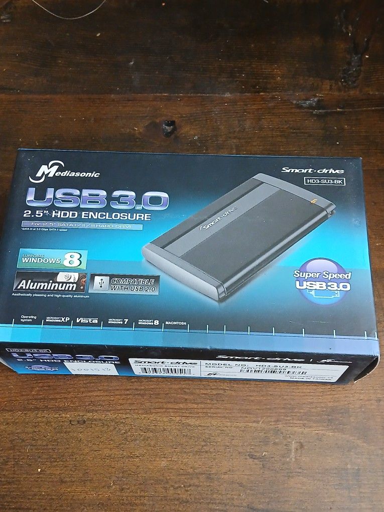 MediaSonic 3.0 USB HDD 2.5" Enclosure