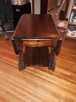 Table/Vintage Beverage Cart on Wheels
