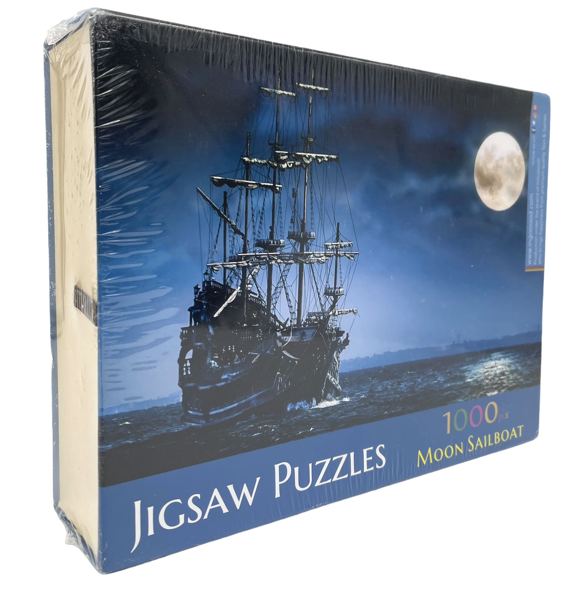 Ingooood- Jigsaw Puzzles 1000 Pieces for Adult- Moon Sailboat Sealed.