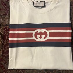 GUCCI Men’s G Stripe Interlocking Shirt