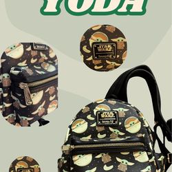 Loungefly Star Wars Grogu (Baby Yoda) Mini Backpack - Like new.