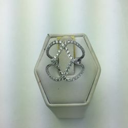 Effy 14k White Gold Diamond Ring Size 7