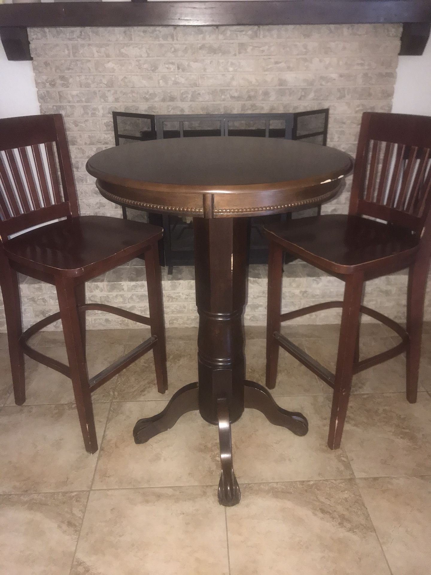Pub table with restaurant quality bar chairs