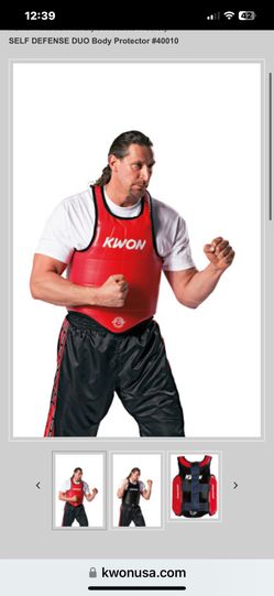 KWON MMA Karata Taekwondo, Chest And Body Protection, Reversible Size Medium
