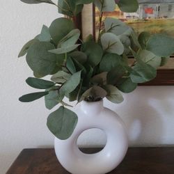 Boho Style Vase And Plant For SALE