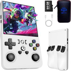 2025 New R36Max Handheld Game Console Portable Mini Retro Game Console 4.0" IPS Video Game Console Built-in 64GB TF Card Pre-Installed Over 18,000 Ret