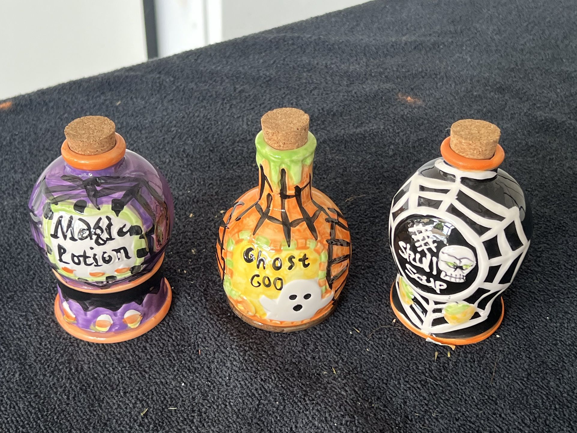 Halloween potion bottles