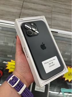 Black iPhone 15 pro max unlocked cash or $50 down