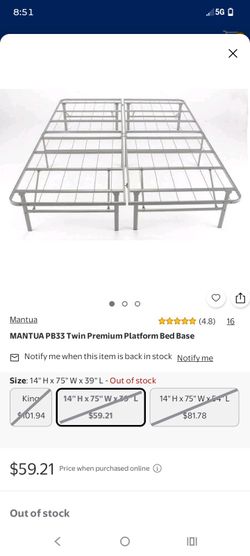 Twin bed frame