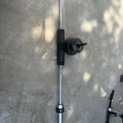 85 Pounds With Olympic Weight Bar And Clamps