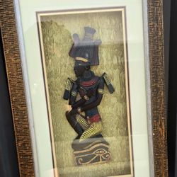 EGYPTIAN DEITY SHADOW BOX WALL DECOR PLAQUE WALL FRAME