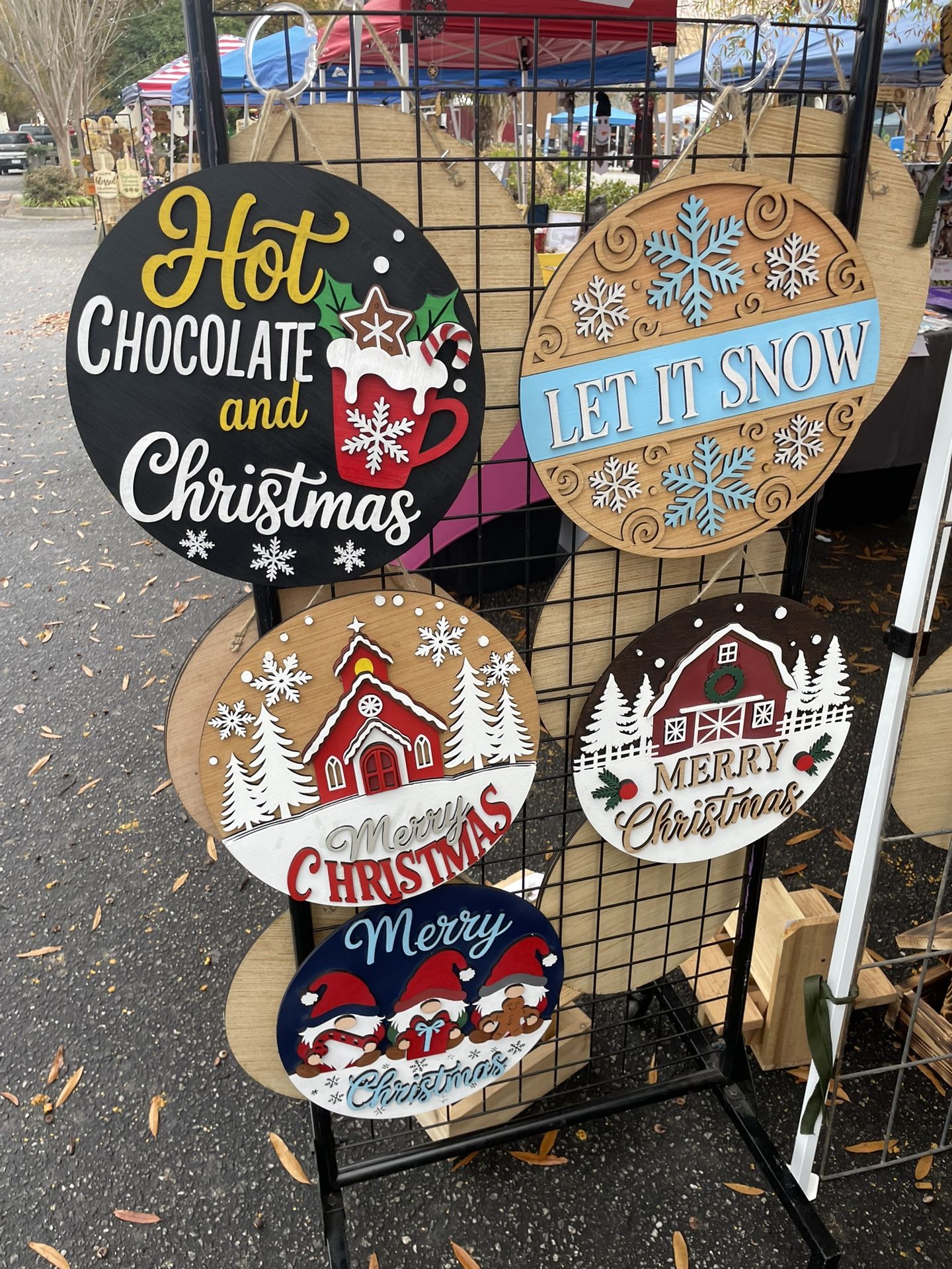 Christmas Door Signs 14 Inch  And Mantle Stand Signs 