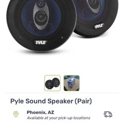 Speakers New Pyle Car Speaker (Pair) -Upgraded Blue Poly Injection Cone 3-Way 200 Watt Peak w/Non-fatiguing Butyl Rubber Surround 100-20Khz Frequency 