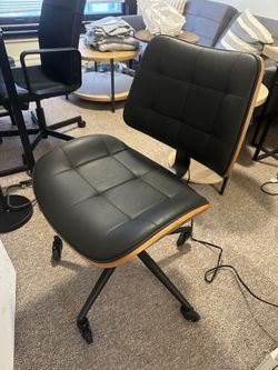 Home Office Desk Chair with Rubber Wheels
