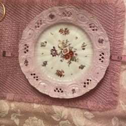 Reticulated Pink Porcelain Dish  | Victoria Carlsbad Austria 