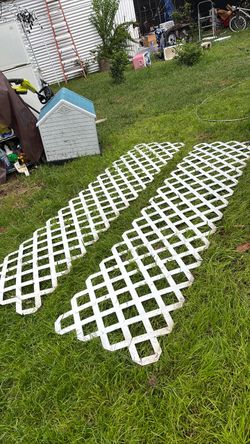 gardening Two panels 8 x 2  trellis New, but dirty from sitting on the side of my shed a little self and water to come right off