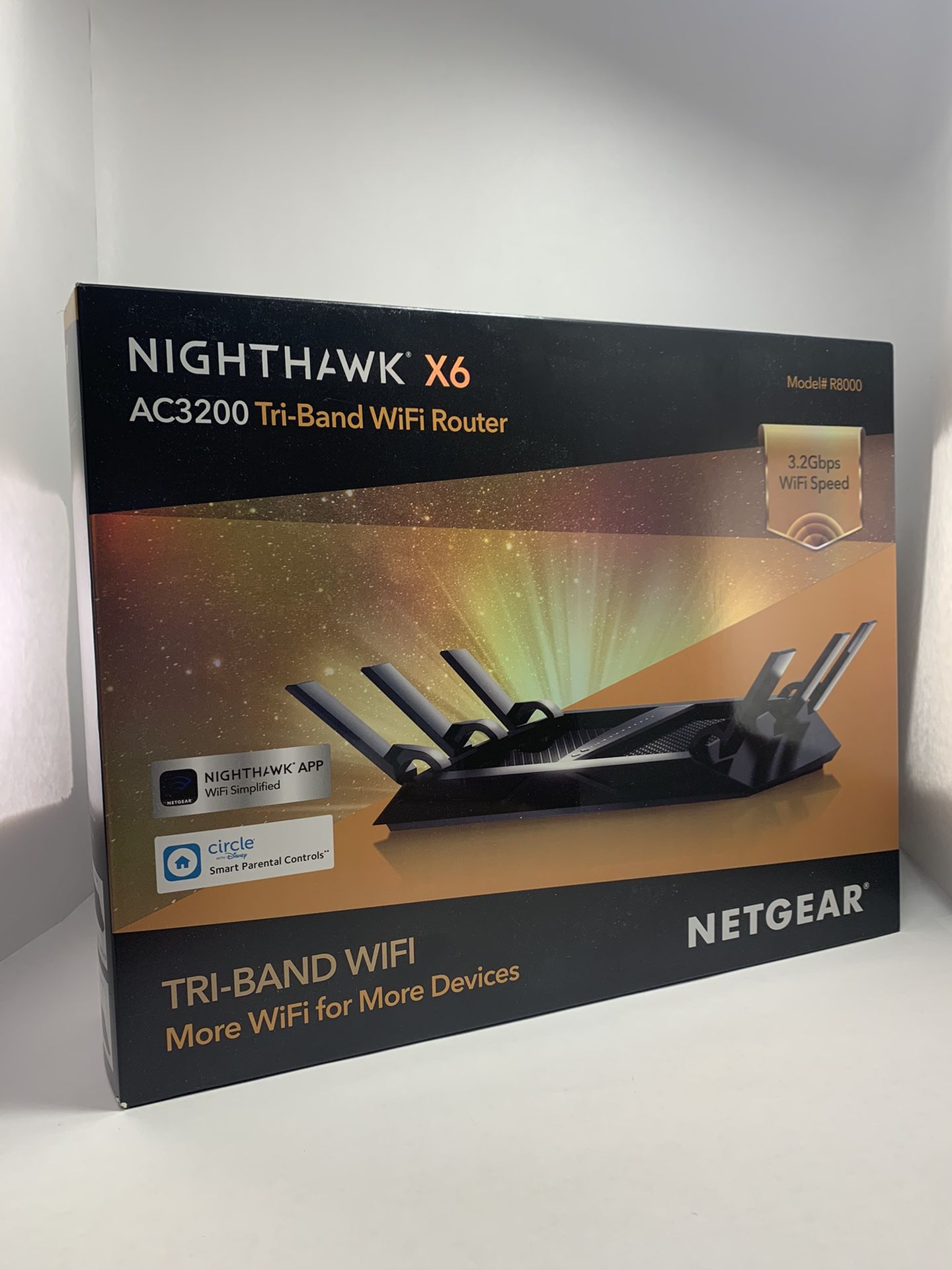 Netgear nighthawk X6 AC3200 tri-band WiFi router gigabit