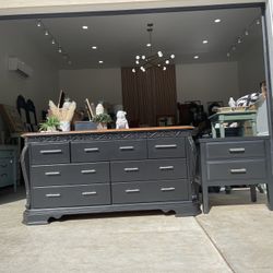 Black Solid Wood Dresser