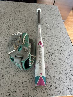 Softball Bat And Glove