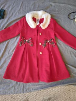 Blueberi boulevard NWOT girls red Christmas coat size 12