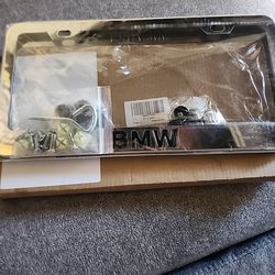 BMW License Plate Frames Pk 2 New