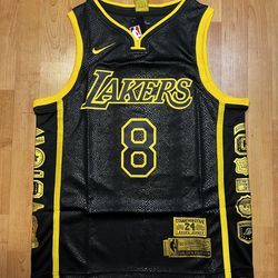Kobe Bryant Black Mamba 8-24 Lakers Jersey 