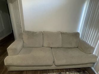 FREE Beige Fabric 3-Seat Sofa