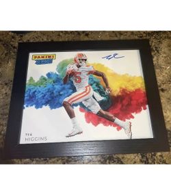 *Panini Rewards* 8x10 Prizm Draft Picks - Color Blast Authentic Autograph **Tee Higgins** Photo