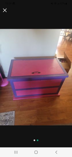 Large Wooden Toy Chest