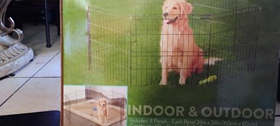 8- panel wire exercise pen play for large dogs