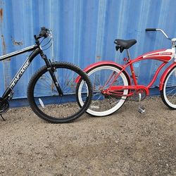 1 Mongoose Mountain Bike, 1 Dunlop Suburban Leisure Bike