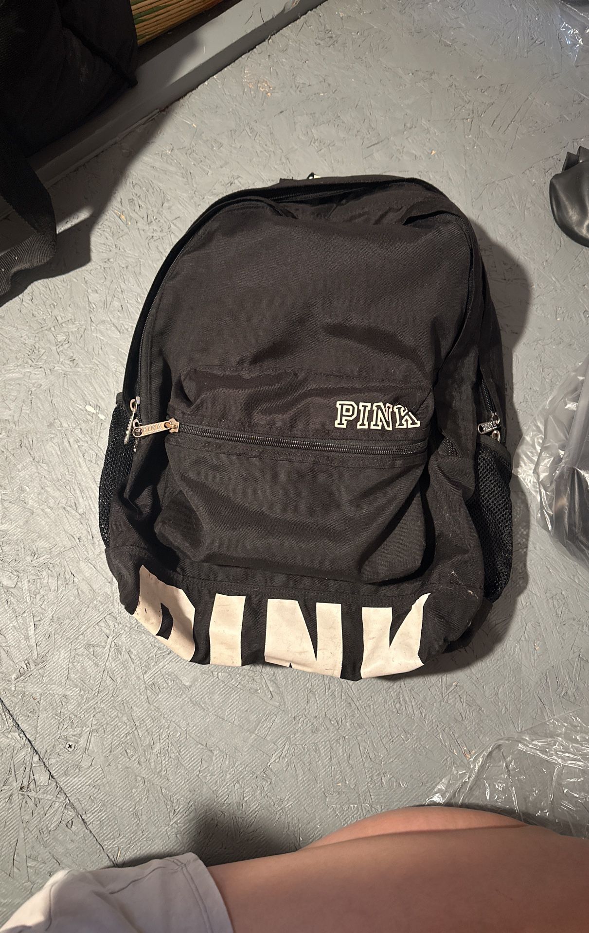 Pink Black Backpack