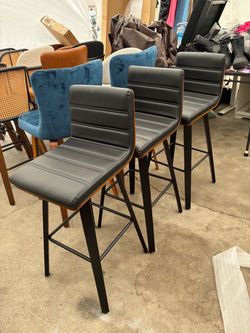 Black leather chairs