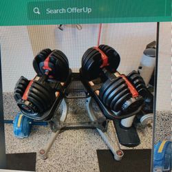 ISO Bowflex Dumbells, Kettlebells, 2080 Barbell And Benches 