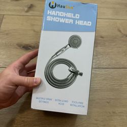 HauSun Handheld Shower Head with 2m Hose – Multi Spray Settings, Chrome, Easy Install 