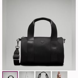 Lululemon Knit Nylon Mini Barrel Duffel Bag - Black