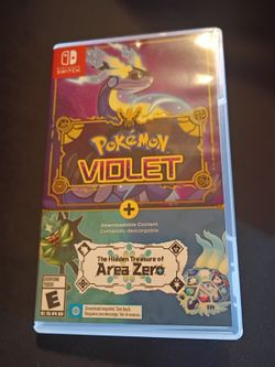 Pokemon Violet + Area Zero Dlc Tied To cartridge As Shown In Last Photo