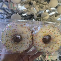 Candy Donuts ORNAMENTS .4 Pcs.pick Up In EAST PASADENA