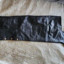 Womens Jim Leather Inc Chaps And Leather Hair Glove Wrap