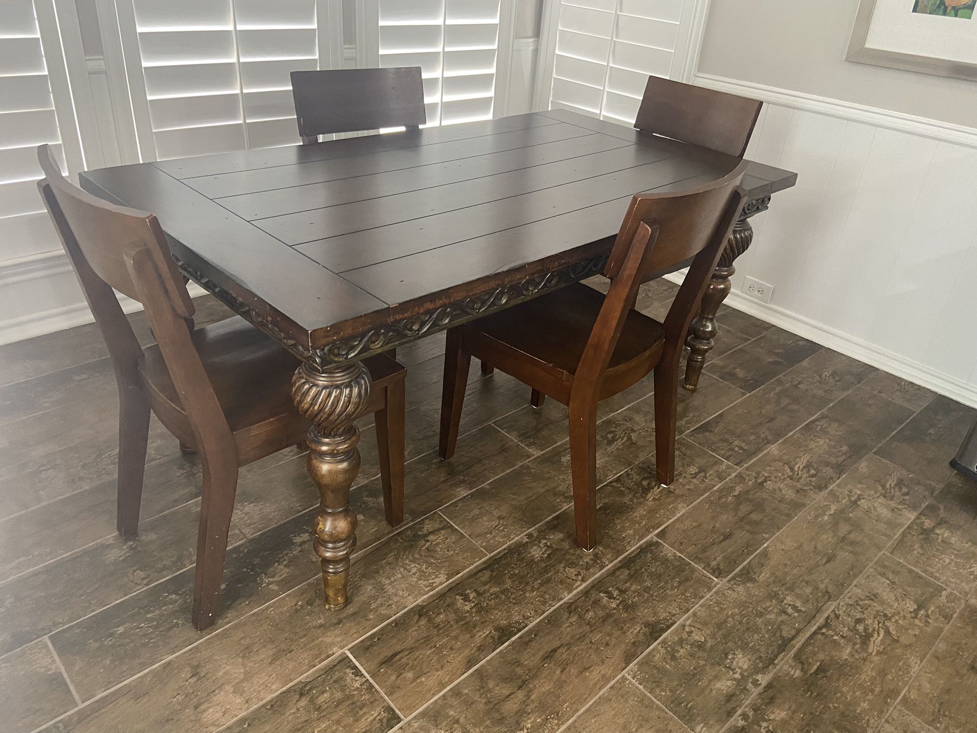 Wood Kitchen Table And 4 Chairs Delivered Dining Set $300 OBO
